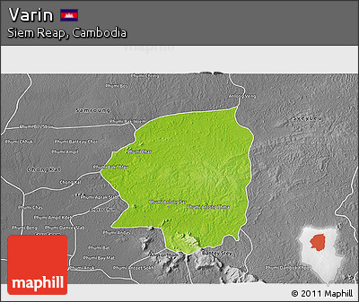 Physical 3D Map of Varin, desaturated