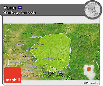 Physical 3D Map of Varin, satellite outside