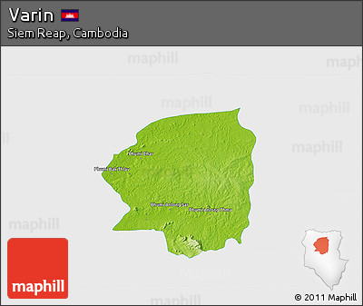 Physical 3D Map of Varin, single color outside