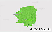 Political 3D Map of Varin, cropped outside