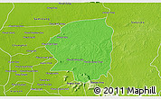 Political 3D Map of Varin, physical outside
