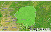 Political 3D Map of Varin, satellite outside