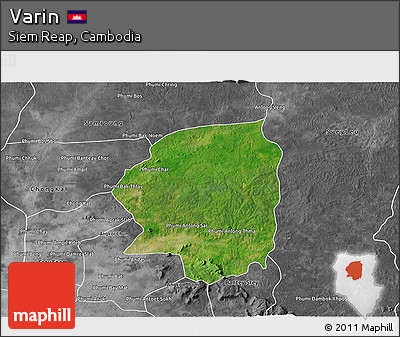 Satellite 3D Map of Varin, desaturated
