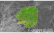 Satellite 3D Map of Varin, desaturated