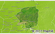 Satellite 3D Map of Varin, physical outside