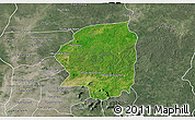 Satellite 3D Map of Varin, semi-desaturated