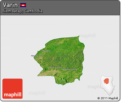 Satellite 3D Map of Varin, single color outside