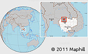 Gray Location Map of Varin, highlighted country, highlighted parent region