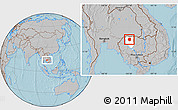 Gray Location Map of Varin, highlighted parent region, hill shading