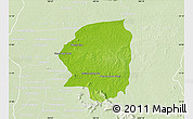 Physical Map of Varin, lighten