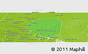 Political Panoramic Map of Varin, physical outside