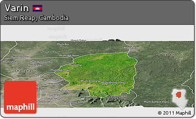 Satellite Panoramic Map of Varin, semi-desaturated