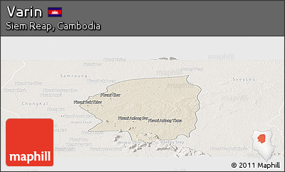 Shaded Relief Panoramic Map of Varin, lighten