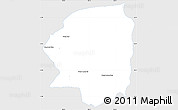 Silver Style Simple Map of Varin, single color outside