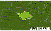 Physical 3D Map of Svay Teap, darken