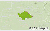 Physical 3D Map of Svay Teap, lighten