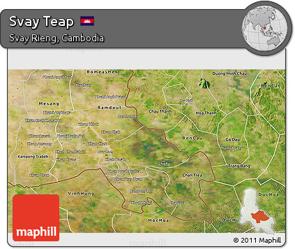 Satellite 3D Map of Svay Teap