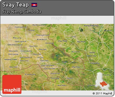 Satellite 3D Map of Svay Teap