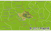 Satellite 3D Map of Svay Teap, physical outside