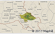Satellite 3D Map of Svay Teap, shaded relief outside