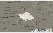 Shaded Relief 3D Map of Svay Teap, darken