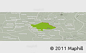 Physical Panoramic Map of Svay Teap, lighten, semi-desaturated