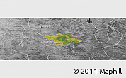 Satellite Panoramic Map of Svay Teap, desaturated