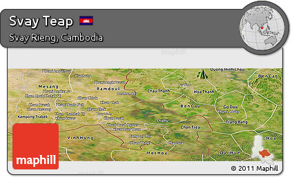 Satellite Panoramic Map of Svay Teap