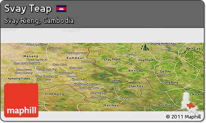 Satellite Panoramic Map of Svay Teap