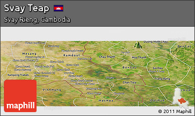 Satellite Panoramic Map of Svay Teap