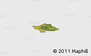 Satellite Panoramic Map of Svay Teap, single color outside