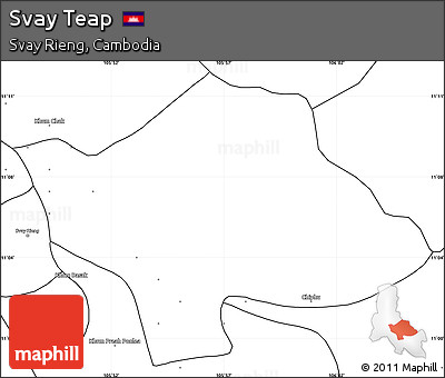 Blank Simple Map of Svay Teap