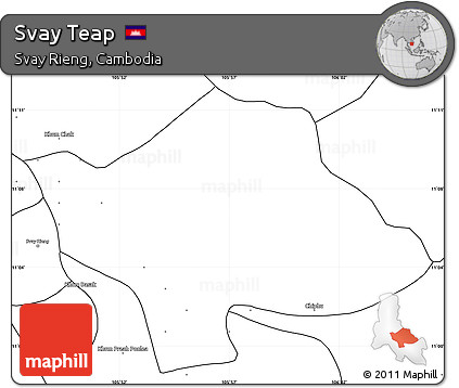 Blank Simple Map of Svay Teap