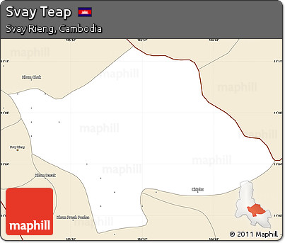 Classic Style Simple Map of Svay Teap