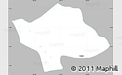 Gray Simple Map of Svay Teap, single color outside