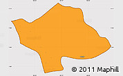 Political Simple Map of Svay Teap, cropped outside