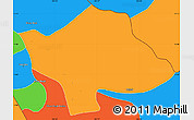 Political Simple Map of Svay Teap