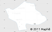 Silver Style Simple Map of Svay Teap, single color outside