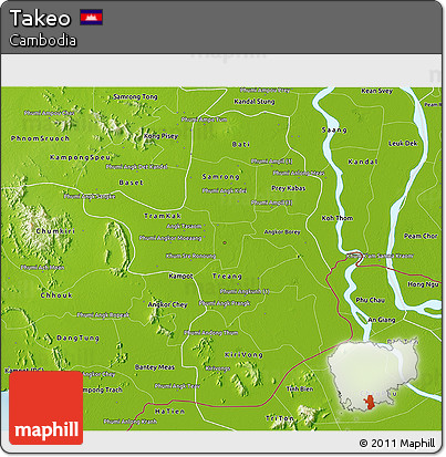 Physical 3D Map of Takeo