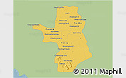 Savanna Style 3D Map of Takeo, single color outside