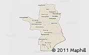 Shaded Relief 3D Map of Takeo, cropped outside