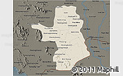 Shaded Relief 3D Map of Takeo, darken