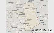Shaded Relief 3D Map of Takeo, semi-desaturated