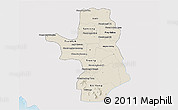 Shaded Relief 3D Map of Takeo, single color outside