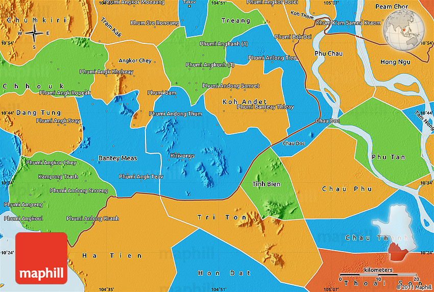 Political Map of Kiri Vong