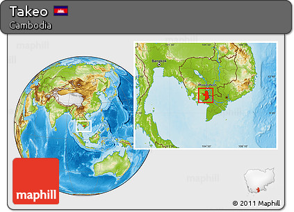 Physical Location Map of Takeo