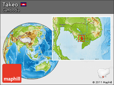 Physical Location Map of Takeo