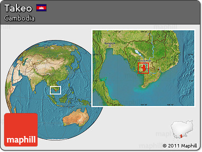 Satellite Location Map of Takeo