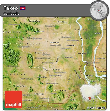 Satellite Map of Takeo