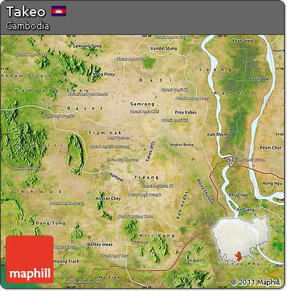 Satellite Map of Takeo